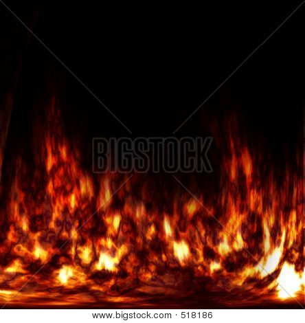 Abstrait feu dans le four
