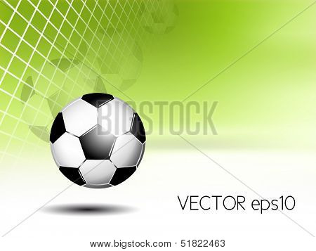 Sports background - soccer ball in net