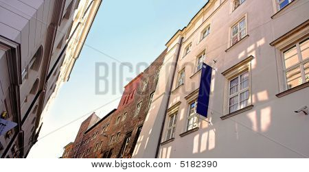 Gamle huse i byen Krakow, Polan