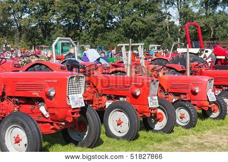 Nieuwehorne, The Netherlands - Sep 28: Exposition Of Tractors During The Agricultural Festival Flaei