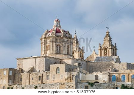 Saint Paul's Cathedral In Mdina, Malta