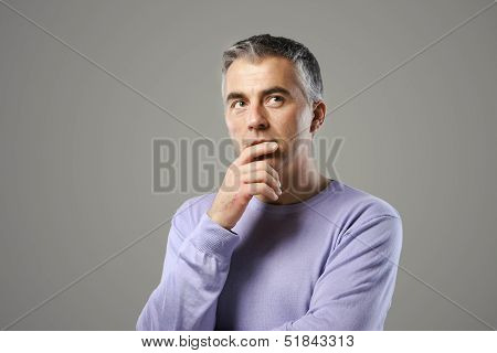 Mature Man Thinking