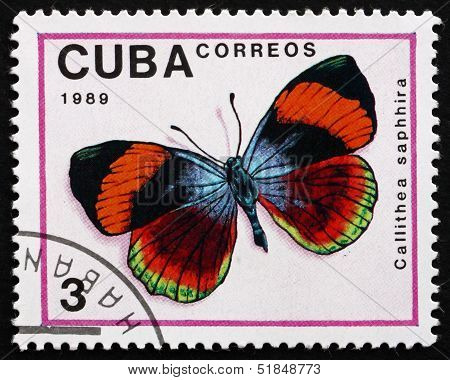 Postage Stamp Cuba 1989 Atala, Butterfly