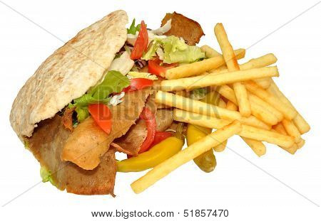 Doner Kebab And Fries