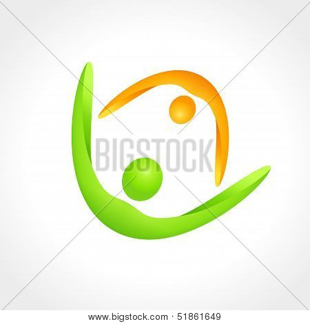Parent And Child. Vector Creative Concept