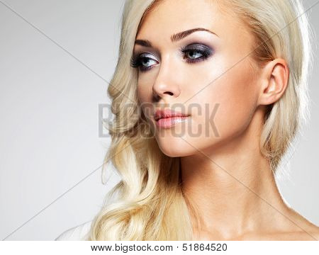 Fashion Model With Bright Make-up.
