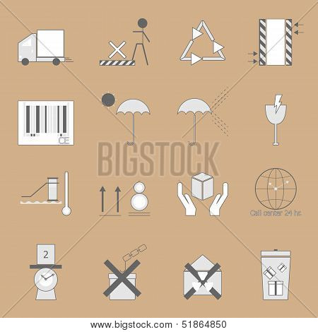 Create Parcel Sign On Brown Background
