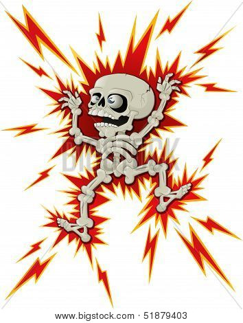 Halloween Skeleton gets a Shock