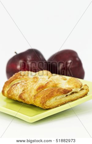 Flakey Apple Strudel In Vertical Image