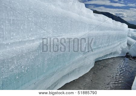 The Permanent Ice Fields In The Tideway Of The Yakut River.