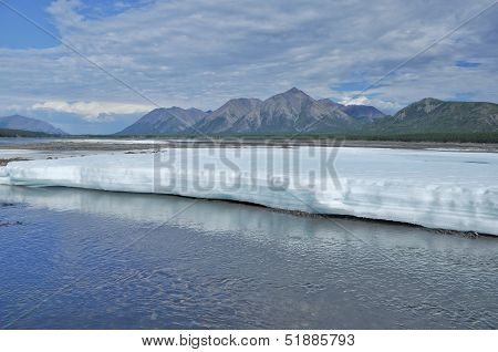 The Permanent Ice Fields In The Tideway Of The Yakut River.