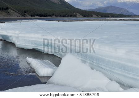 The Permanent Ice Fields In The Tideway Of The Yakut River.