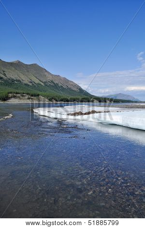 The Permanent Ice Fields In The Tideway Of The Yakut River.