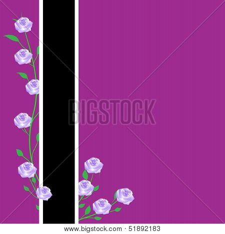 Greeting card with rose flowers