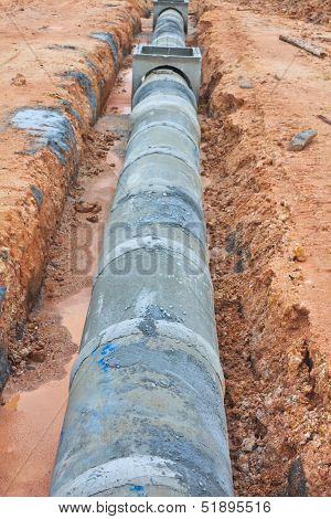 The Concrete drainage tank