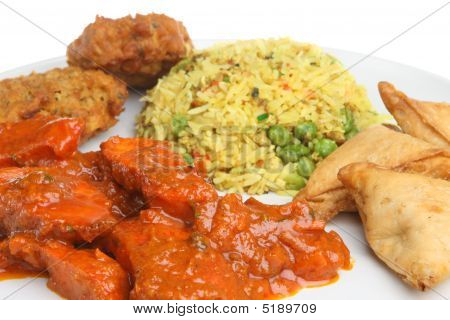indische Chicken Curry Mahlzeit