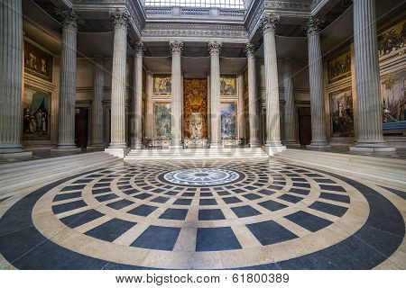 interiors of Pantheon necropolis, Paris, France