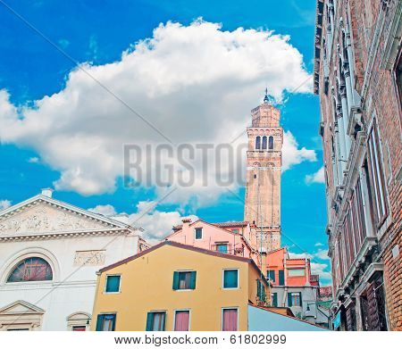 Steeple And Clouds