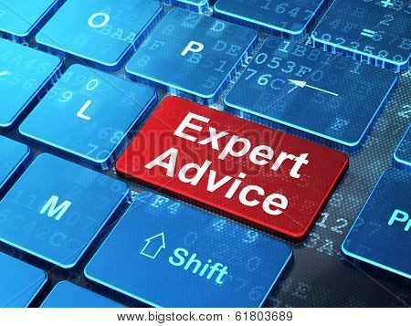 Law concept: Expert Advice on computer keyboard background