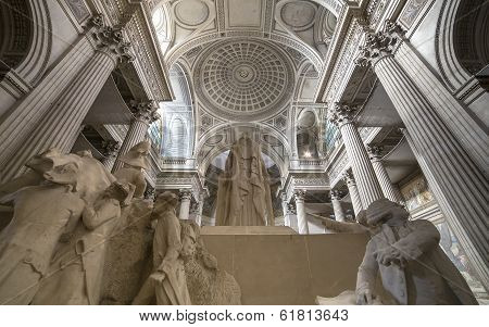 interiors of Pantheon necropolis, Paris, France