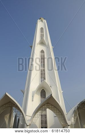 Minaret of Malacca Straits Mosque (Masjid Selat Melaka)