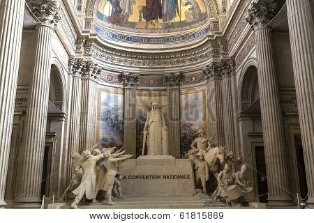 interiors of Pantheon necropolis, Paris, France