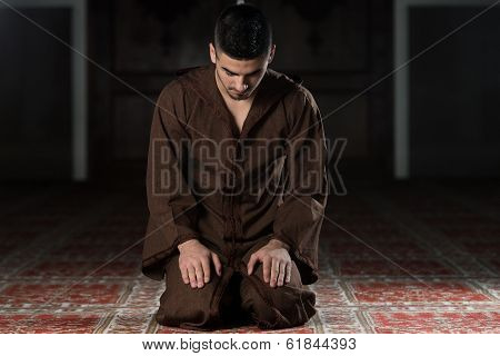 Muslim Praying In Mosque