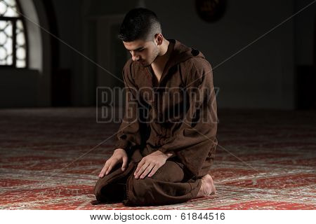 Young Muslim Man Praying