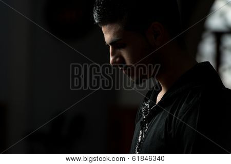 Young Muslim Man Praying