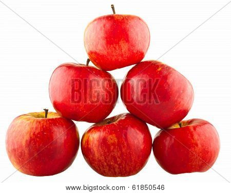 Red apples pyramid