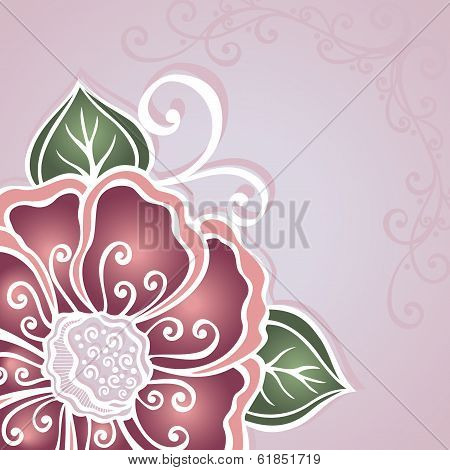 Vector Colored Floral Layout.