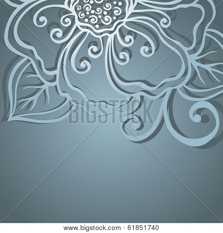 Vector Colored Floral Layout.