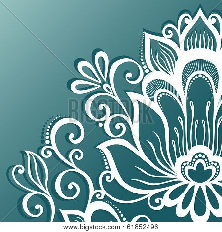 Vector Colored Floral Layout.