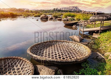 Boats Near Hampi River