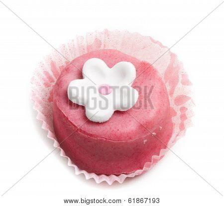 little cassata on white background