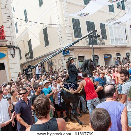 City of Mahon, Menorca, Spain - September 8: Fiestas de La Mare de Deu de Gracia festival
