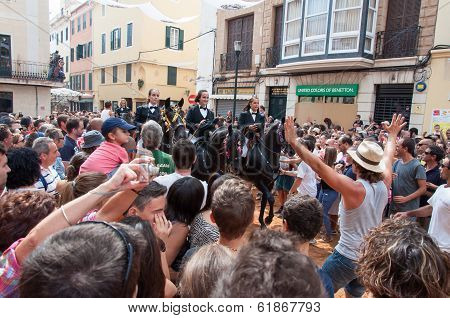 City of Mahon, Menorca, Spain - September 8: Fiestas de La Mare de Deu de Gracia festival