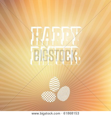 Blured Background.  Easter Vintage Label.