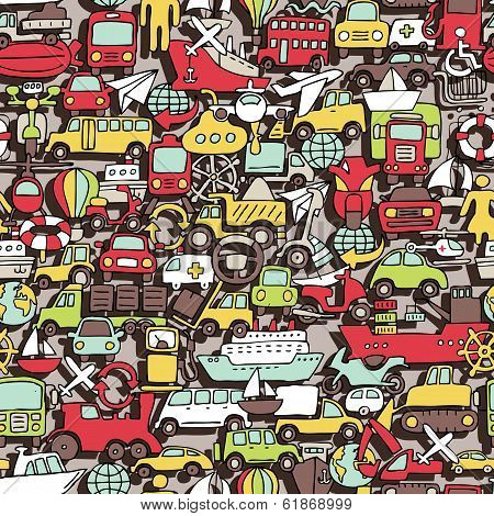 Transportation Seamless Pattern