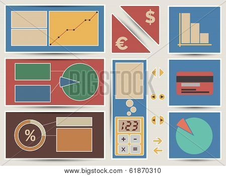 Vector Financial Baners And Icons For Slider.