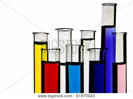 Test Tubes With Liquid
