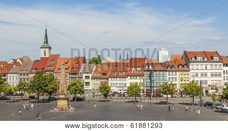 View Of The Historical City Centre Of Erfurt, Germany