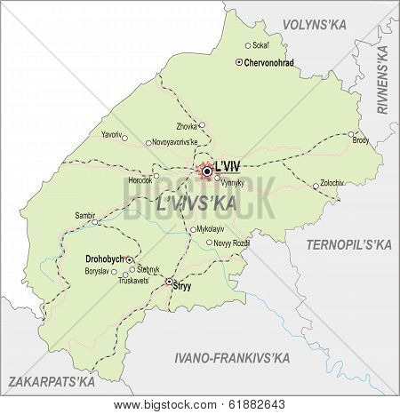 Map Of Lviv Oblast