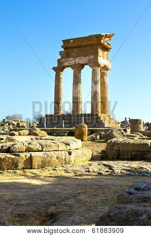 Ancient Greek Temple Of The Dioscuri