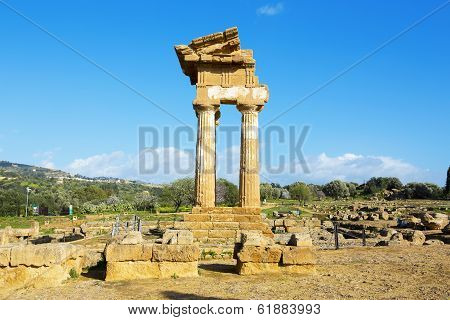 Ancient Greek Temple Of The Dioscuri