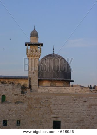 Minarett und Al-Aqsa-Moschee