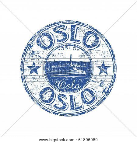 Oslo grunge rubber stamp