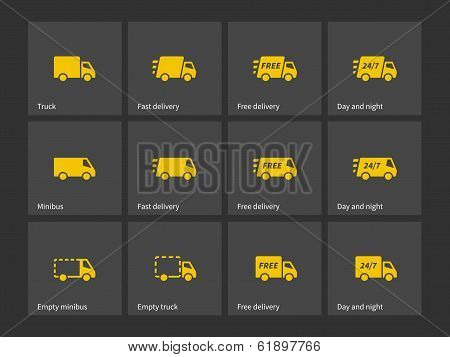 Shipments and free delivery icons.