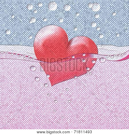 Philtre Drink Of Love Relief Painting On Generated Knit Texture