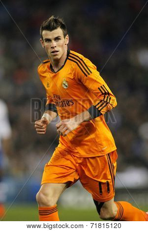 BARCELONA - JAN, 21: Gareth Bale of Real Madrid during the Spanish Kings Cup match between Espanyol and Real Madrid at the Estadi Cornella on January 21, 2014 in Barcelona, Spain